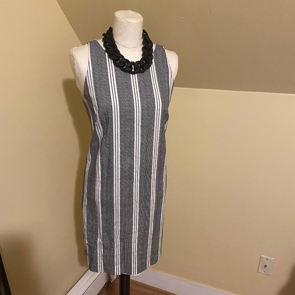 Ann Taylor vertical stripe dress